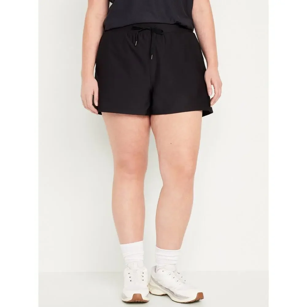 NWT Old Navy High Waisted PowerSoft Shorts Black 3" inseam Women's Plus Size 3X - Picture 1 of 11